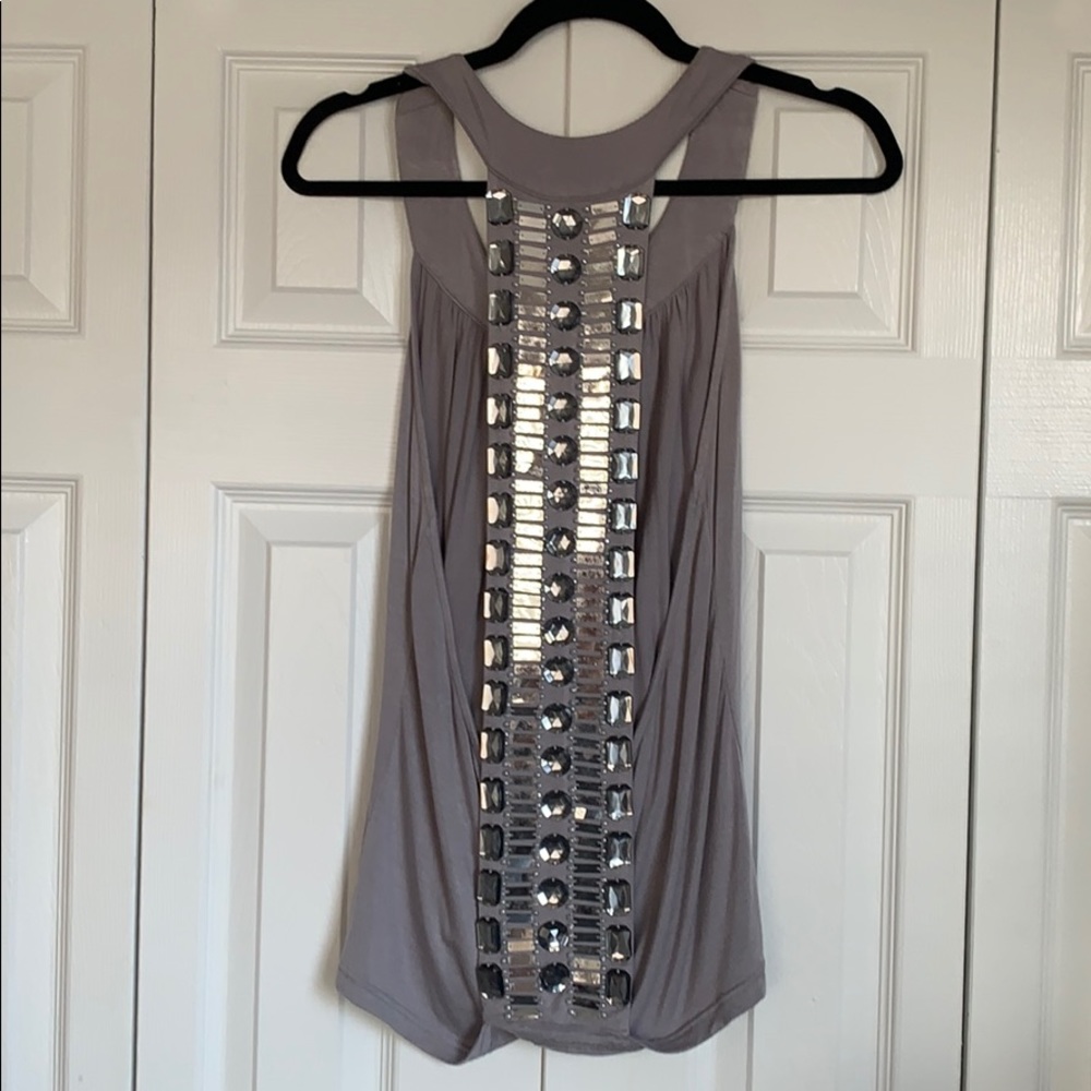Flowy Top with Gemstone Detailed Back
